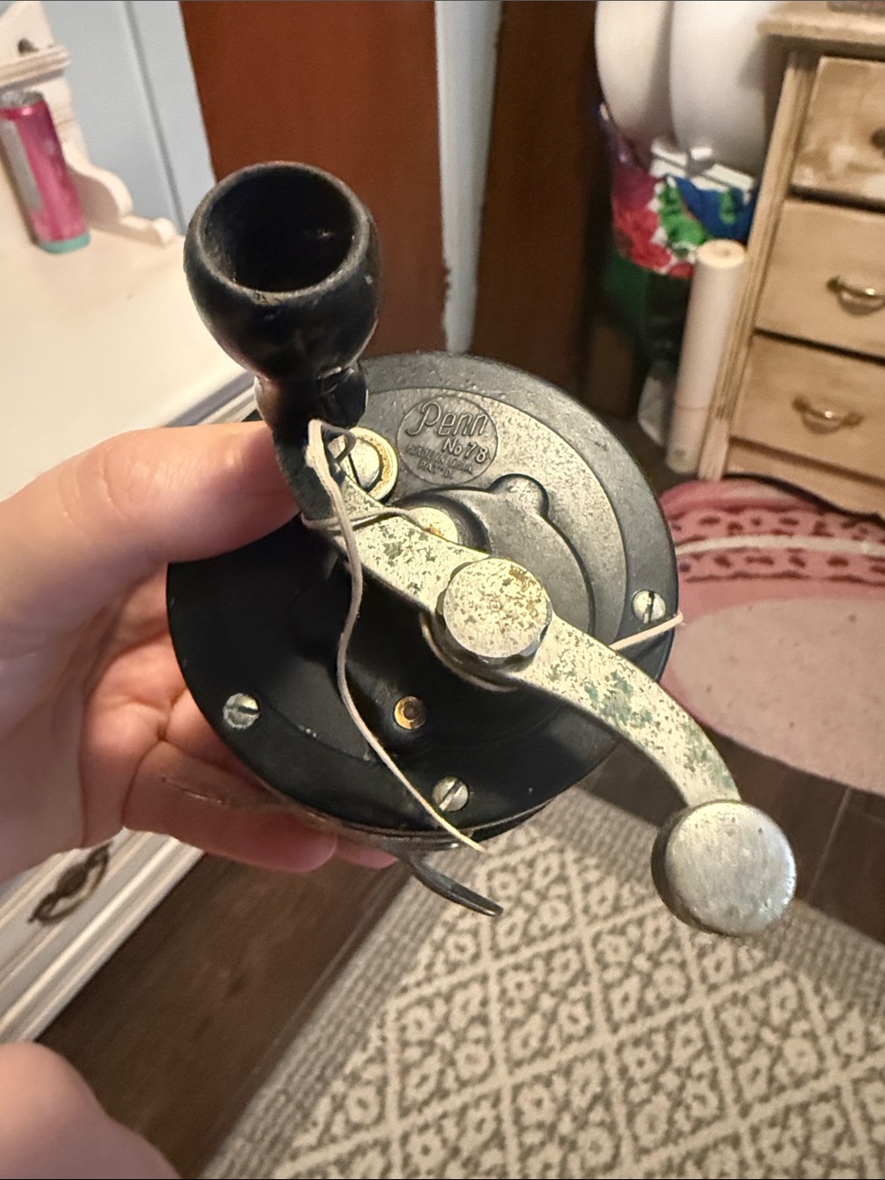 No. 78 Black Fishing Reel penn 180 vintage saltwater